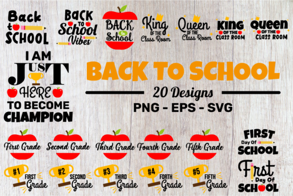Back to School Bundle SVG – 20 Designs