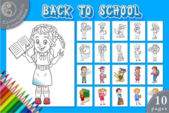 Back to School Coloring Book for Kids