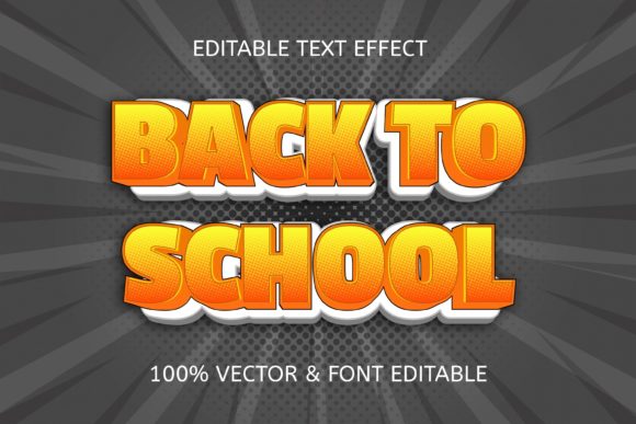 Back to School Style Comic Text Effect for Creative Projects