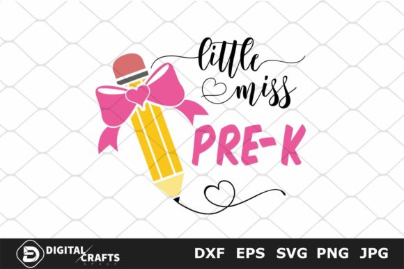 Little Miss Pre-k SVG for Back to School